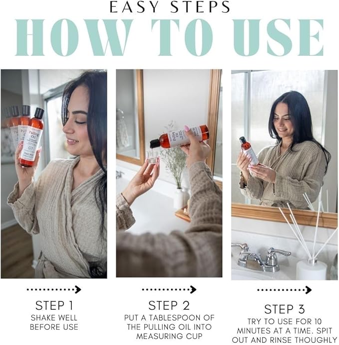 SpaRoom Oil Pulling for Teeth and Gums – Coconut Oil Pulling for Teeth with Tongue Scraper, Fresh Mint Flavor, Natural Mouthwash Alternative for Gum Health, Oral Hygiene, and Breath Support, 8 fl oz