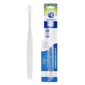 Brilliant Oral Care Adult Toothbrush with Soft Bristles, Round Head, and All-Around Clean for Teeth and Gums, Clear 1 Pack
