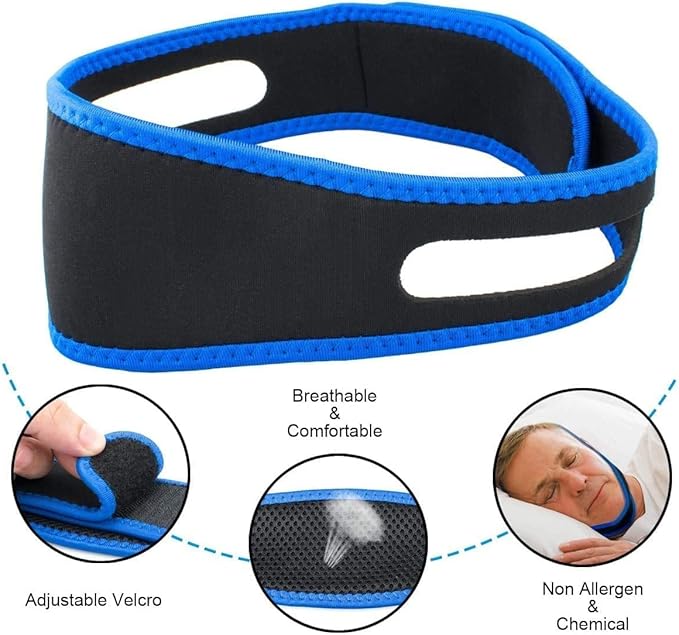 2025 Model Anti Snoring Chin Strap, Stop Snoring Chin Straps for CPAP Users, Jaw Strap for Sleeping,Chin Straps to Keep Mouth Closed for Sleeping Better, Cpap Chin Strap for Sleep for Men-Women