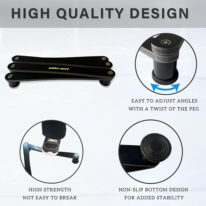 Lightweight Hockey Stick Handling Training Equipment for Enhanced Handling, for Puck Control - Solid, Portable, Durable and Multi-Angle Adjustable, Black