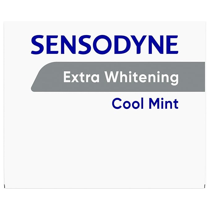 Sensodyne Extra Whitening Sensitive Teeth and Cavity Prevention Whitening Toothpaste, Amazon Exclusive, Cool Mint, Amazon Exclusive- 4 Ounces (Pack of 4)