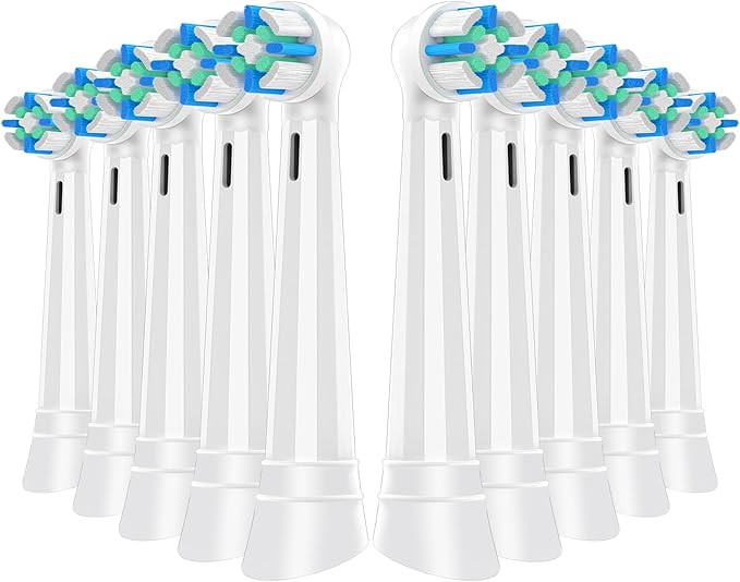 10 Pcs IO Replacement Heads Compatible with Braun Oral B IO Series Electric Toothbrush, Brush Heads ompatible with Oral B IO 2 3 4 5 6 7 8 9 10 for Teeth Clean (White)