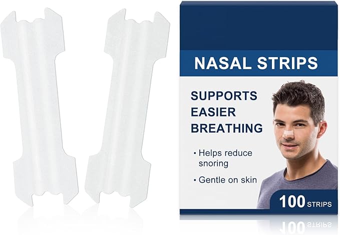 100PCS Nasal Strips for Snoring, Nose Strips for Breathing, Snore Stopper, Nasal Congestion Relief, and Better Sleep Aid
