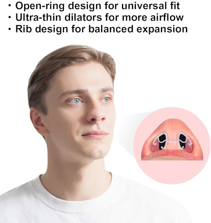 WoodyKnows Ultra-Thin Nasal Dilator, Improves Sleep and Sports Airflow, alleviates Nasal Congestion and Nose-Related snoring, deviated Septum aid (S 3 Pack)