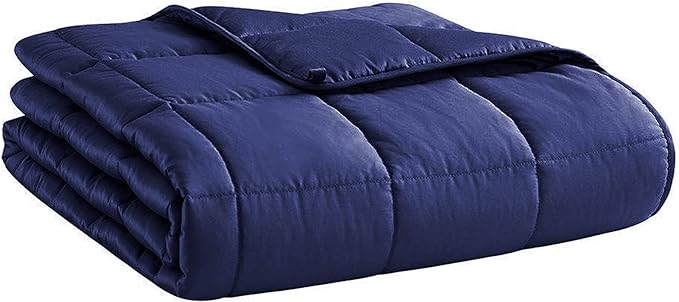 L'AGRATY Weighted Blanket - 60"x80" 17lbs Cooling Breathable Heavy Blanket Microfiber Material with Glass Beads for Adult All-Season Summer Fall Winter Soft Thick Comfort
