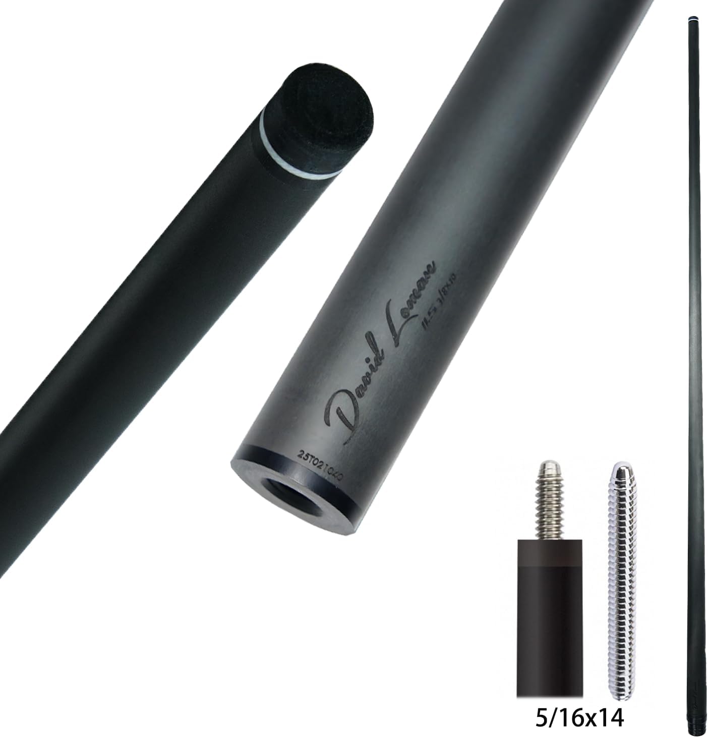 29.13" /Radial Wavy 3/8-10 3/8-11 3/8-14 Uni-Loc 5/16-18 Carbon Pool Cue Single Shaft, Low Deflection Technology, Ultra-Smooth, pro Taper, Easy to Control