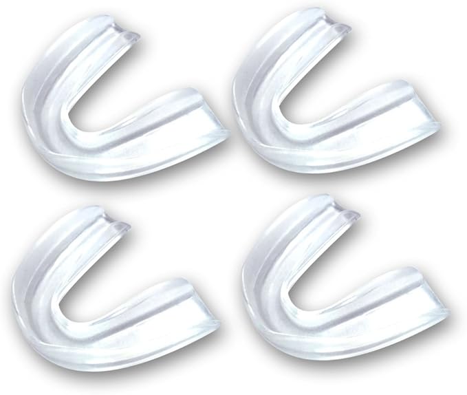 4Set Sports Mouldable Sports Mouth Guards for Adults & Kids,Tooth Protector for Football,Basketball,Boxing,Wrestling,Kickboxing - BPA Free Material (Chroma)