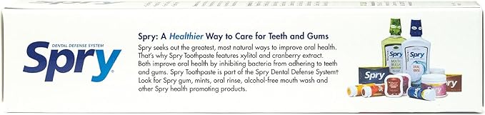 Spry Fluoride Free Toothpaste for Kids, Teeth Whitening with Xylitol, Natural Breath Freshening, Mouth Moisturizing, Bubble Gum (5oz, Pack of 1)