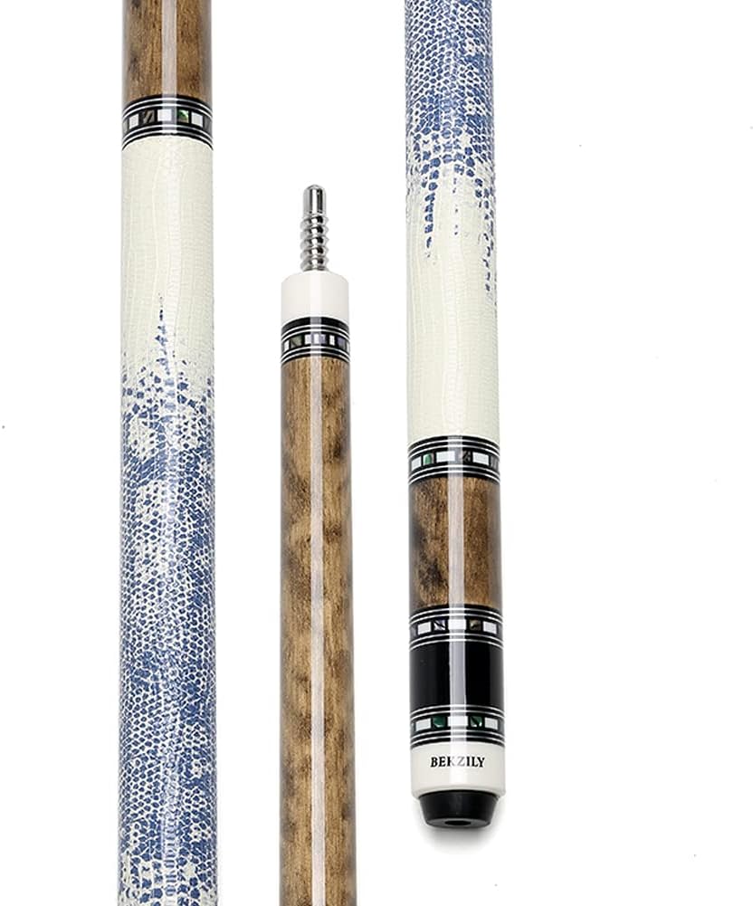 2-Piece Pool Cue Stick + Pool Cue Case with Carbon Extension