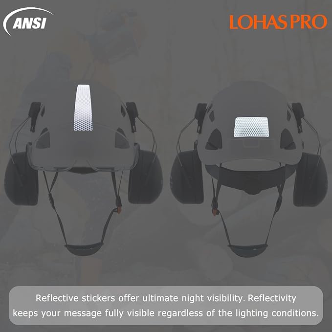 LOHASPRO Arborist Forestry Helmet Safety Hard Hat with Visor and Ear Muffs for Tree Service Logging Cutting Wood Chainsaw Helmet Garden Work Trimming Mowing(P91 White+Clear Visor+Earmuff)