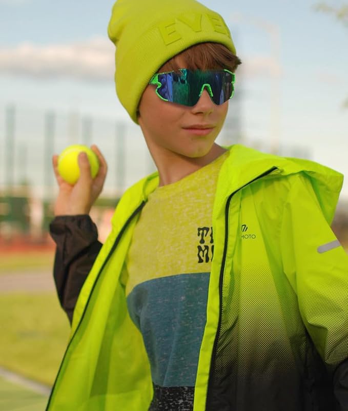 Kids Baseball Sunglasses for Boys Girls Youth Softball Cycling Sports Sunglasses UV400 Protection Age 5-12