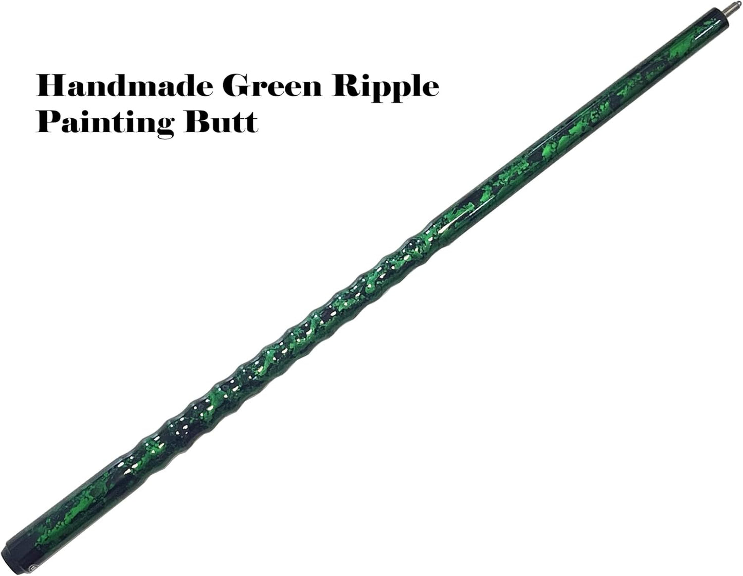 58" Pool Cue Stick,13mm 2-Piece Maple Hardwood Ergonomic Design Billiard Cues Kit,19/20/21oz