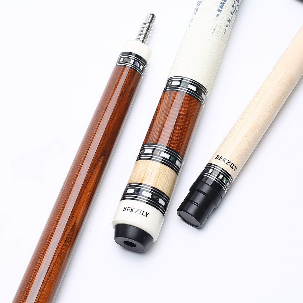 2-Piece Pool Cue Stick + Pool Cue Case with Carbon Extension