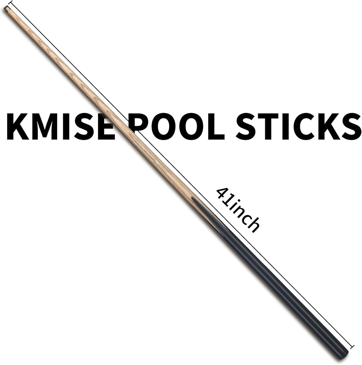 Kmise Pool Cue Sticks, 41"/57“/58" Hardwood Pool Cue Set of 4/6/8, 13OZ/20OZ with 13/10 MM Brass Tips, Table Billiard Cue Stick for Bar, Home, Billiard Room