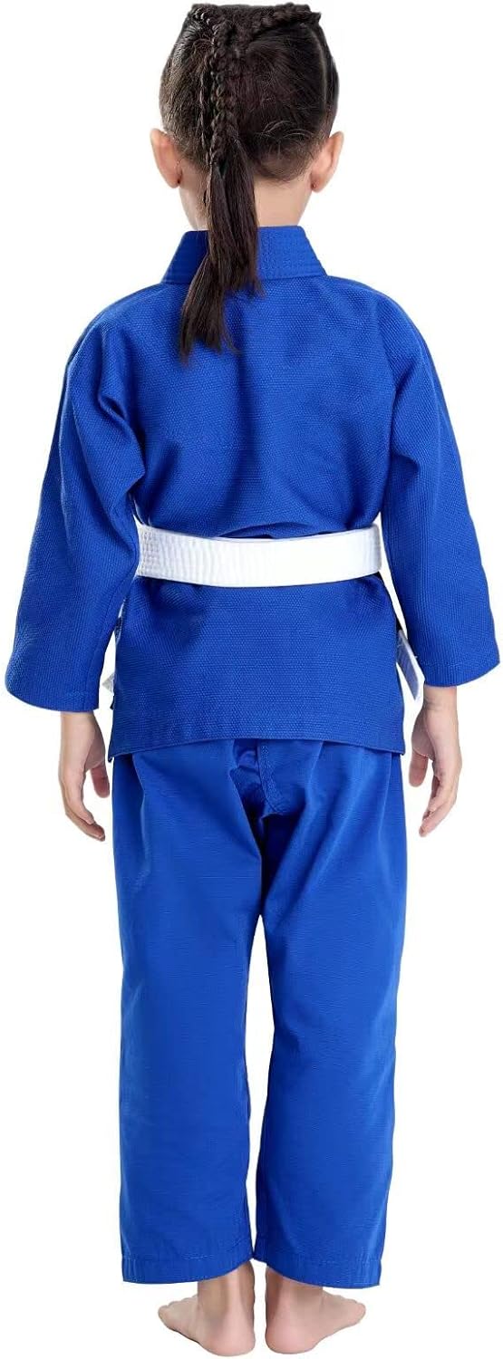 JUST YEARN Kids BJJ GI, Youth IBJJF Children’s Students Brazilian Jiujitsu Gi kimono Pre-washed Fabric Belt Not Included.