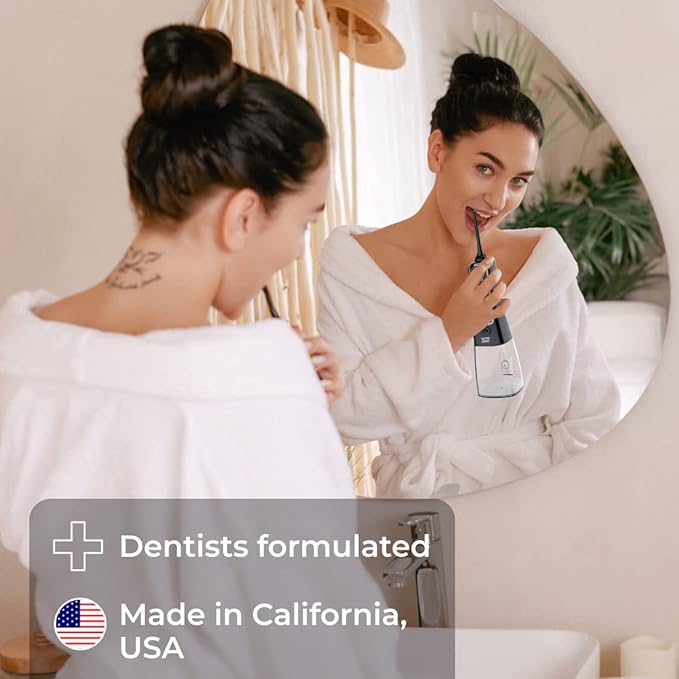 Concentrated Water flosser Rinse & mouthwash Gum Care| Add to Water Flosser & Oral irrigator | Apple Mint| Pack of 1 = 16.9 fl.oz | Alcohol Fluoride Free, Made in USA | WATER DENT