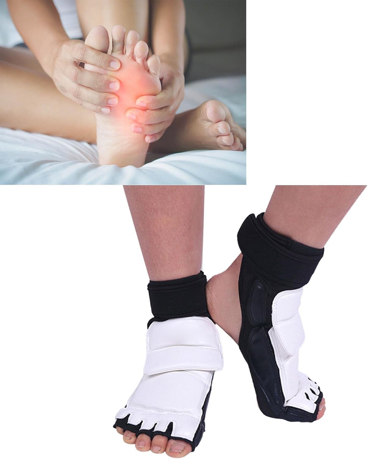 Korea Taekwondo Double Fixation Elastic Foot Protector Guard Martial Arts Kickboxing Karate Hapkido Taekwondo Foot Gear for Kids