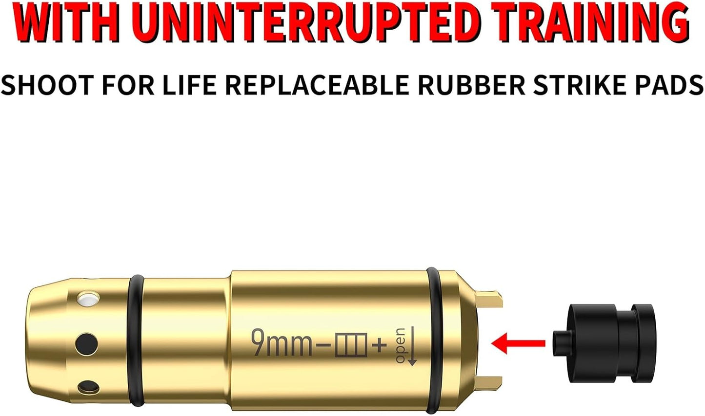 Laser Training Cartridge for .38SPL/.357mag/9mm and Laser Trainer Target for Dry Fire Training System Dry Fire Practice and Shooting Training