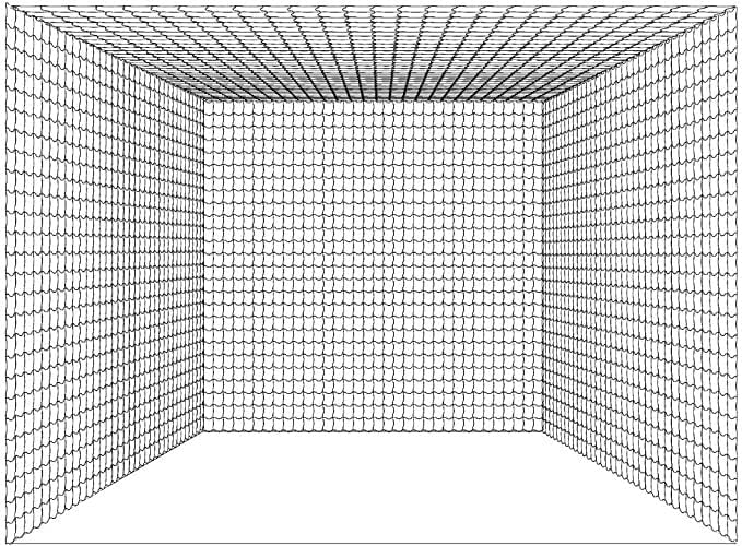 LFS 10x10x10 ft Golf Practice Cage Net – Durable Knotless Nylon – Frame Not Included