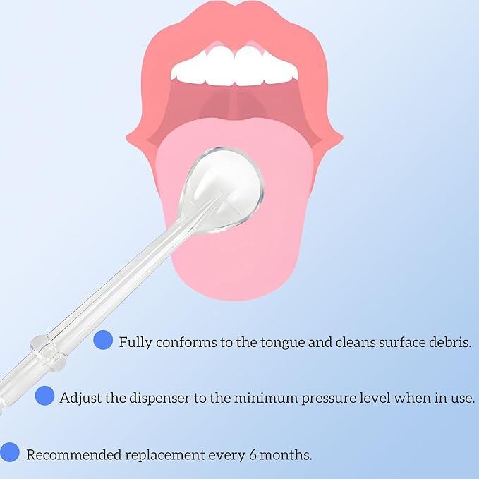 Tongue Scraper Attachment Tongue Cleaner Head Replacement for Waterpik Water Flosser, Pack of 3