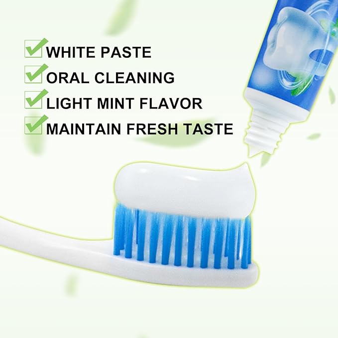 0.35 oz Bulk Travel Size Toothpaste,100 Tubes 10 Grams Extra Small Toothpastes Travel Size Bulk 0.8x3.5 inches Mint Flavor Mini Disposable Toothpaste for Hotel,Guests,Homeless,Office