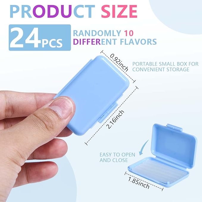 24 Pack Colorful Orthodontic Wax Dental Wax for Braces Wearer