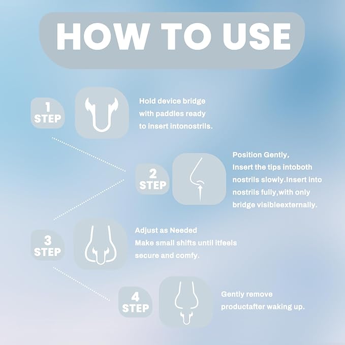 4 Pcak Nasal Dilators for Snoring, Extra Strength Nose Dilators for Breathing, Boost Oxygen Inhale, Improve Sleep Quality (2X Small & 2X Medium)