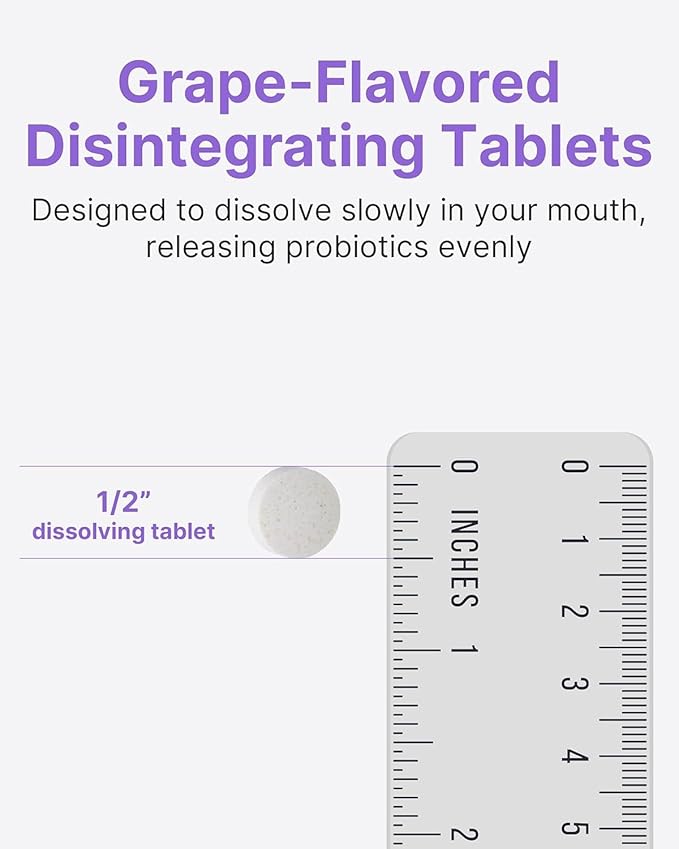 K-Nutra Dentifresh Xylitol Tabs Grape (24g, 30 Tablets) Holiday Gifts 4 Billion CFU, Sugar-Free Oral Probiotics for Teeth & Mouth, Bad Breath Gums, Safe for Bedtime, Mild Grape Flavor with OMULA