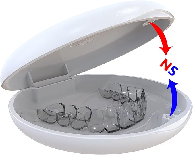 (2 Pack) Retainer Case,Solid Orthodontic Retainer Case-White