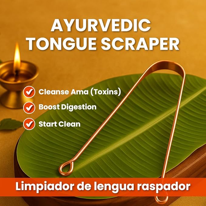 100% Pure Copper Tongue Scraper – Limpiador de Lengua Raspador for Adults & Kids | Metal Tongue Cleaner for Fresh Breath | Reusable Ayurvedic Tongue Scraper | Tongue Cleaning Tool (6 Pack, USA Seller)