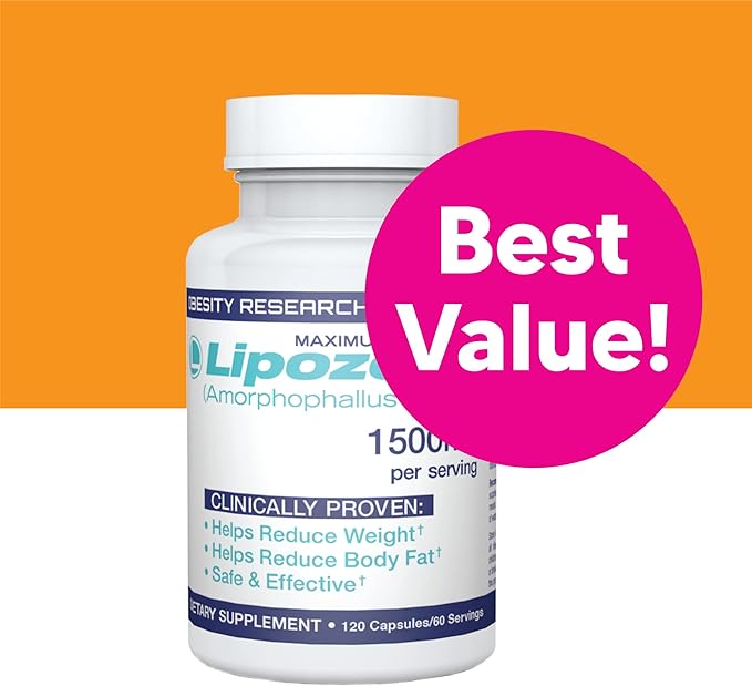 Lipozene MEGA Bottle - 120 Capsules, Making it Our Largest Size Available - Appetite Suppressant