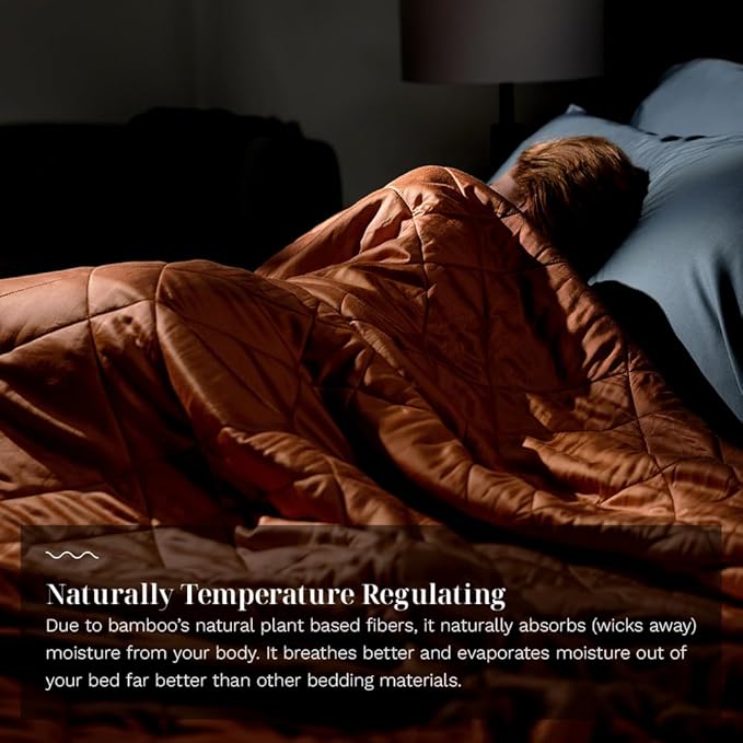 LUXOME Lightweight Blanket | 100% Rayon (Viscose) from Bamboo Fabric & Fill | Full/Queen - 86"x92" | Super Soft | Thermal-Regulating | Terracotta