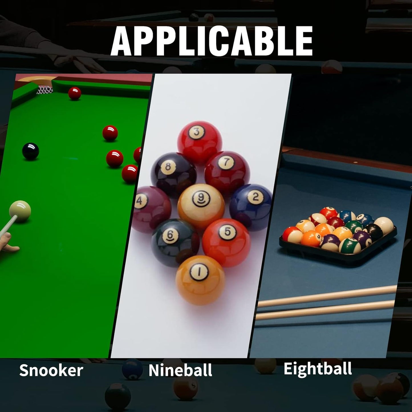 AKLOT Pool Cues,Set of 4 Pool 58" Cue Sticks Canadian Maple Wood Cue Stick for Professional Billiard Players 18 19 20 21 oz