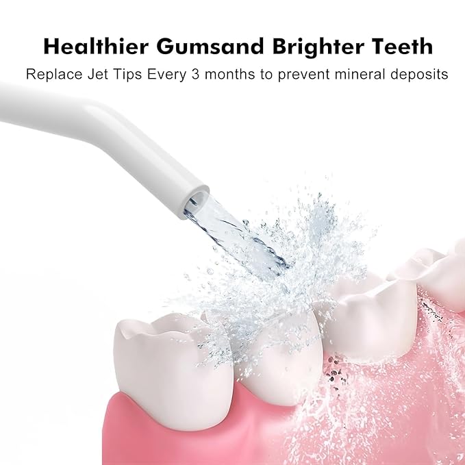 Replacement Tips for Oralfree,Nicwell,Nicefeel,COSLUS,Mospro,Zerhunt,McNaval Water Flosser, Replacement Heads Oral Irrigator Jet Tip Nozzel,White（3 Pack）