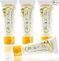 Jack N' Jill Natural Toothpaste for Baby and Infants - Fluoride Free Training Toothpaste, 40% Xylitol, BPA Free - Banana, 1.76 oz (Pack of 4)