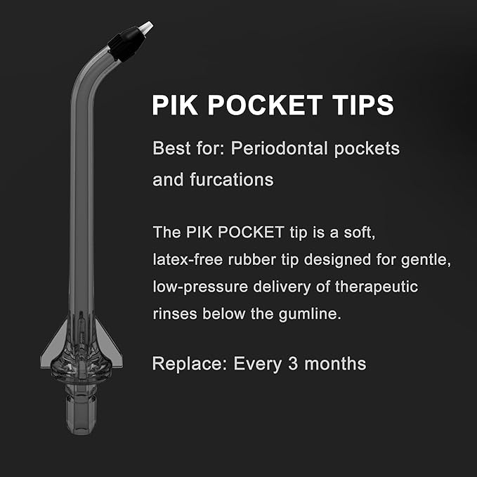 Replacement Heads for Nicwell Oralfree Water Flosser, Replacement Periodontal/Pocket Tips Oral Irrigator Jet Tip Compatible F5025/ FC159 Water Flosser