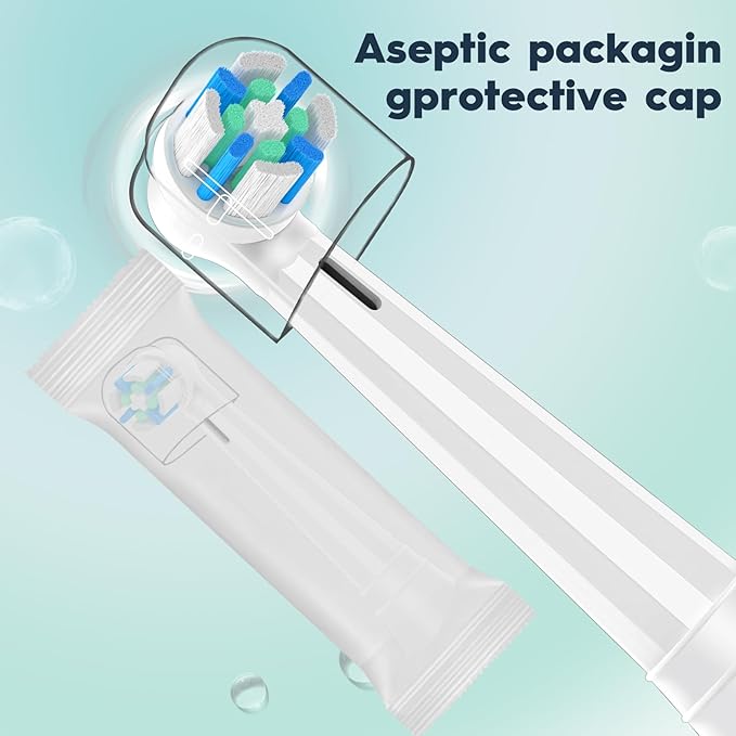 12PCS Replacement Toothbrush Heads Compatible with Oral B iO Series 2/3/4/5/6/7/8/9/10 Electric Toothbrush,Round Brush Heads for Gentle Gum Care & Deep Cleaning,White