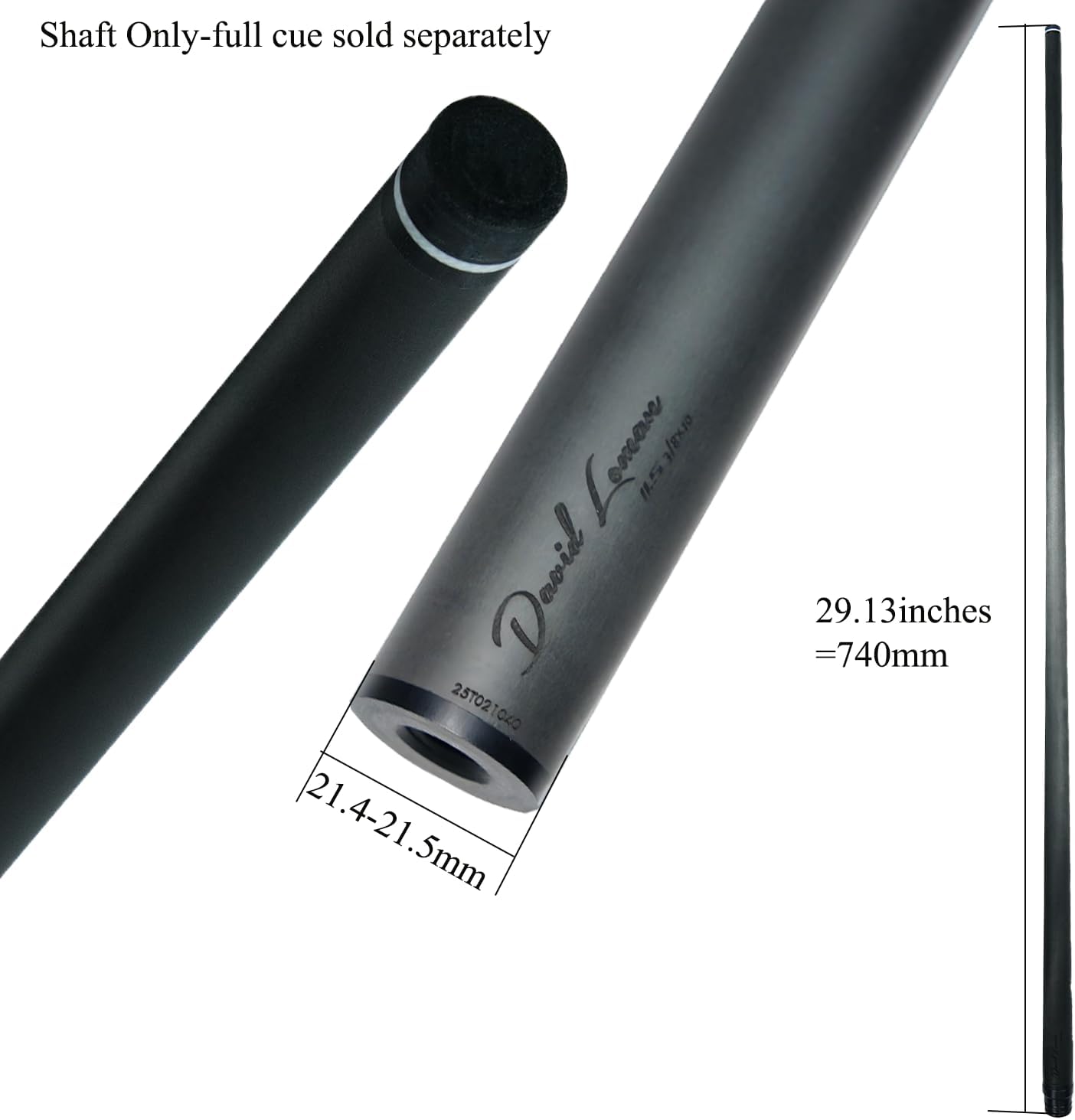 29.13" /Radial Wavy 3/8-10 3/8-11 3/8-14 Uni-Loc 5/16-18 Carbon Pool Cue Single Shaft, Low Deflection Technology, Ultra-Smooth, pro Taper, Easy to Control