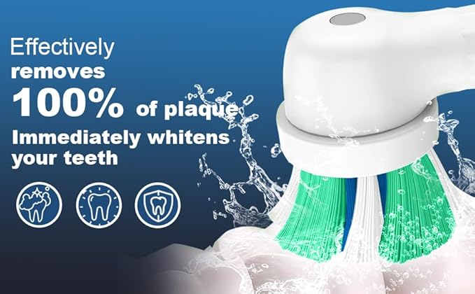 10 Pcs IO Replacement Heads Compatible with Oral B IO 2/3/4/5/6/7/8/9/10 Series Electric Toothbrush, Brush Heads Compatible with Oral B IO for Teeth Cleaning and Gum Protection (White)