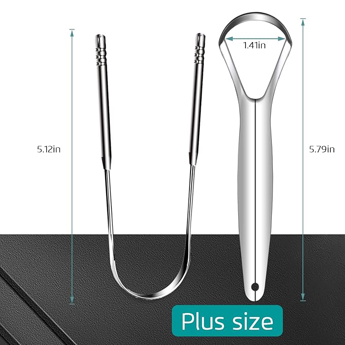 Premium Tongue Scraper, 3PCS Tongue Scraper, Stainless Steel Tongue Scrapers, Tounge Scraper Cleaner, Professional Tongue Brush,Tongue Coating Remover, Oral Care
