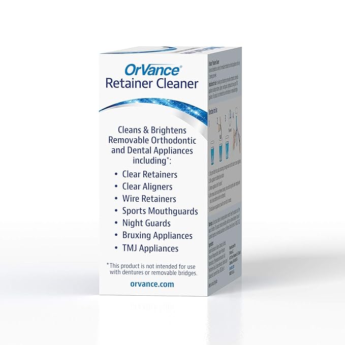 OrVance Retainer Cleaner Tablets (6 Month Supply) | Only 2 Cleanings Per Week Required | Removes Odors, Stains, Plaque for Invisalign, Mouth/Night Guards, and Removable Orthodontic Appliances