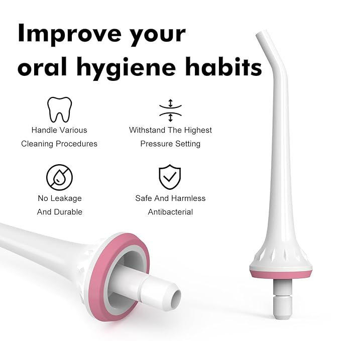 Replacement Tips for Oralfree,Nicwell,Nicefeel,COSLUS,Mospro,Zerhunt,McNaval Water Flosser, Replacement Heads Oral Irrigator Jet Tip Nozzel,White（3 Pack）