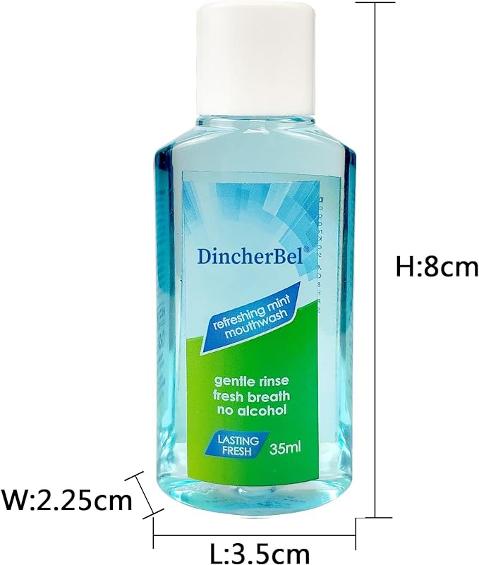 Mouthwash Travel Size, Portable Original Mint Mini Mouthwash Bulk, 35ml/1.2oz (24Pack, Mint)