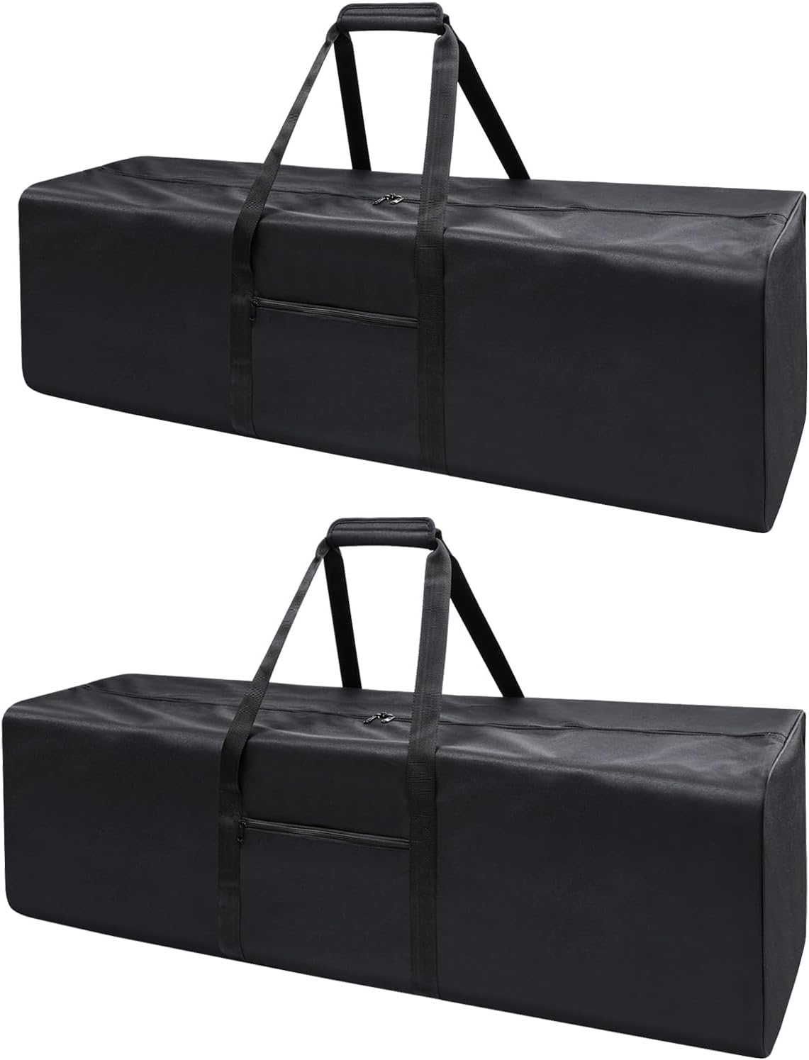 46 Inch Travel Duffle Bag Extra Large Sport Equipment Duffel Bags with 2-way Lockable Zippers(Black 46inch 2Pack)