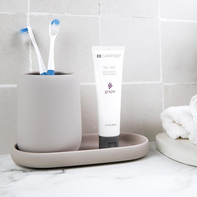 CariFree Gel 1100, Grape Flavored, Anti-Cavity Fluoride Toothpaste with Nano Hydroxyapatite for pH Neutralization, Enamel Protection, Dentist Recommended for Kids and Adults, Dentist Developed