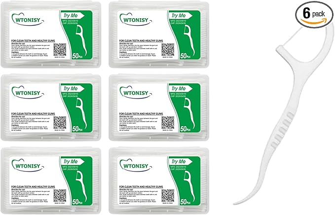 Dental Floss Picks Unflavored Floss Picks,300 Count Travel Tooth Picks Flossers,Floss Sticks for Teeth,car,Work Office,Family, Hotel, Restaurant use Portable Floss Dispenser
