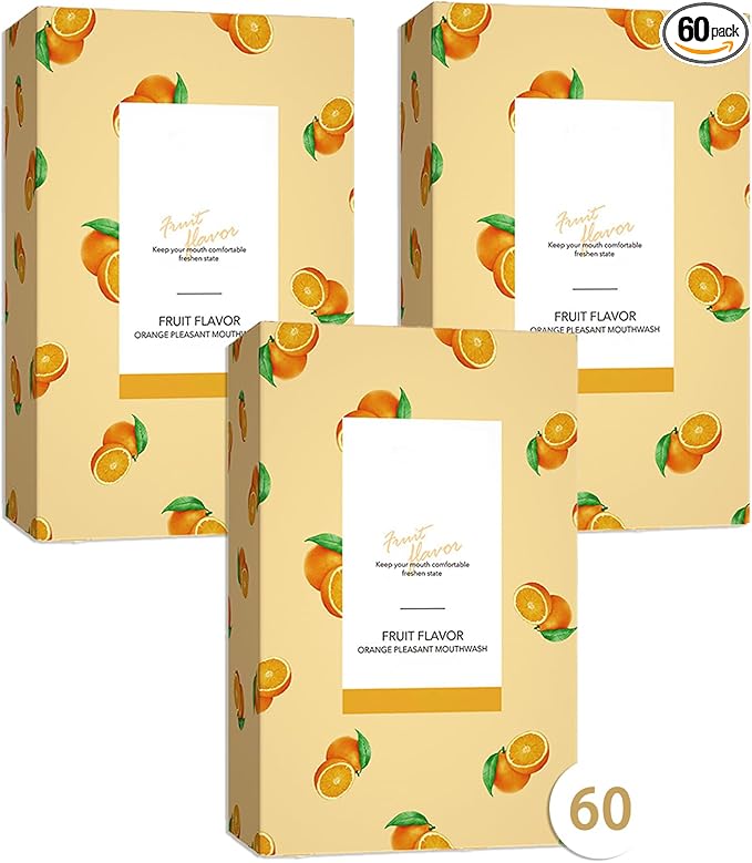 60PCS Travel Size Mouthwash,Portable Mini Mouthwash,Long-Lasting Freshness Travel Mouth Wash for Oral Care A32