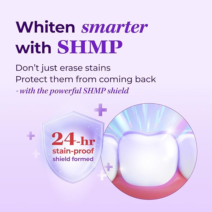 HIMALAYA PINKSALT Purple Whitening Toothpaste - Teeth Whitening, Deep Stain Remover with Fluoride, Plaque Remover, Appropriate for Sensitive Teeth, Peroxide Free - Vanilla Mint, 3.5 oz