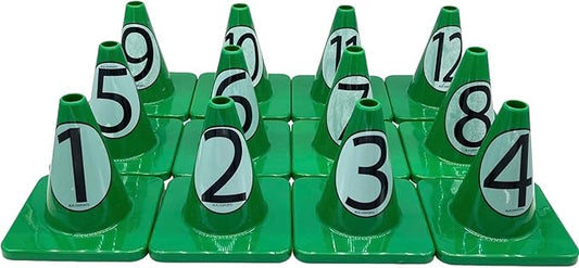 LVL10 Pro Training Cones - 6" Soccer Training Cones for Sports - for Basketball, Football, Basketball and Agility Drills - Soccer Field Markers That Won't Crack, Slide or Fly