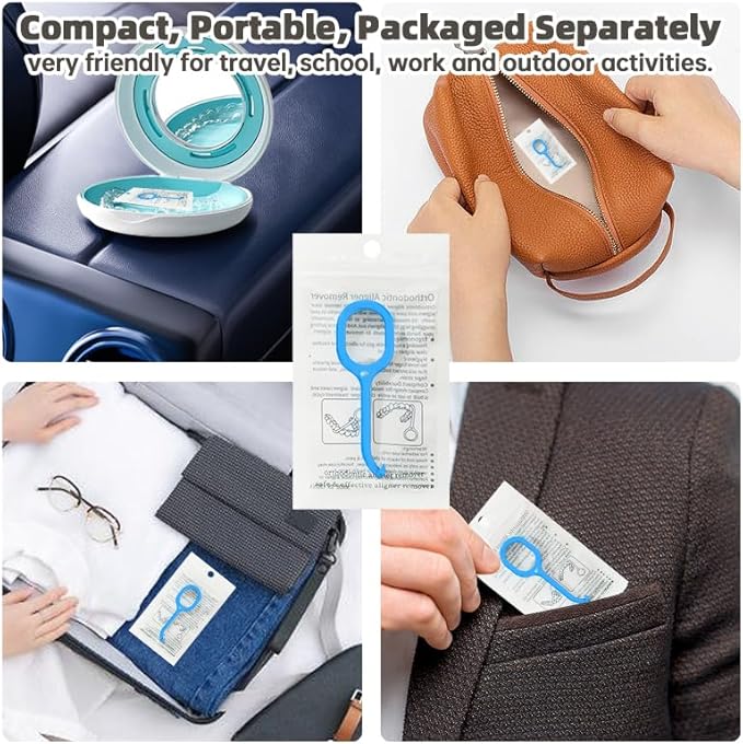 48PCS Individually Packaged Aligner Removal Tool for Invisible Removable Braces Retainers and Dentures, Personal Orthodontic Solution Accessories (48pcs)